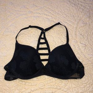 PINk Black floral bra